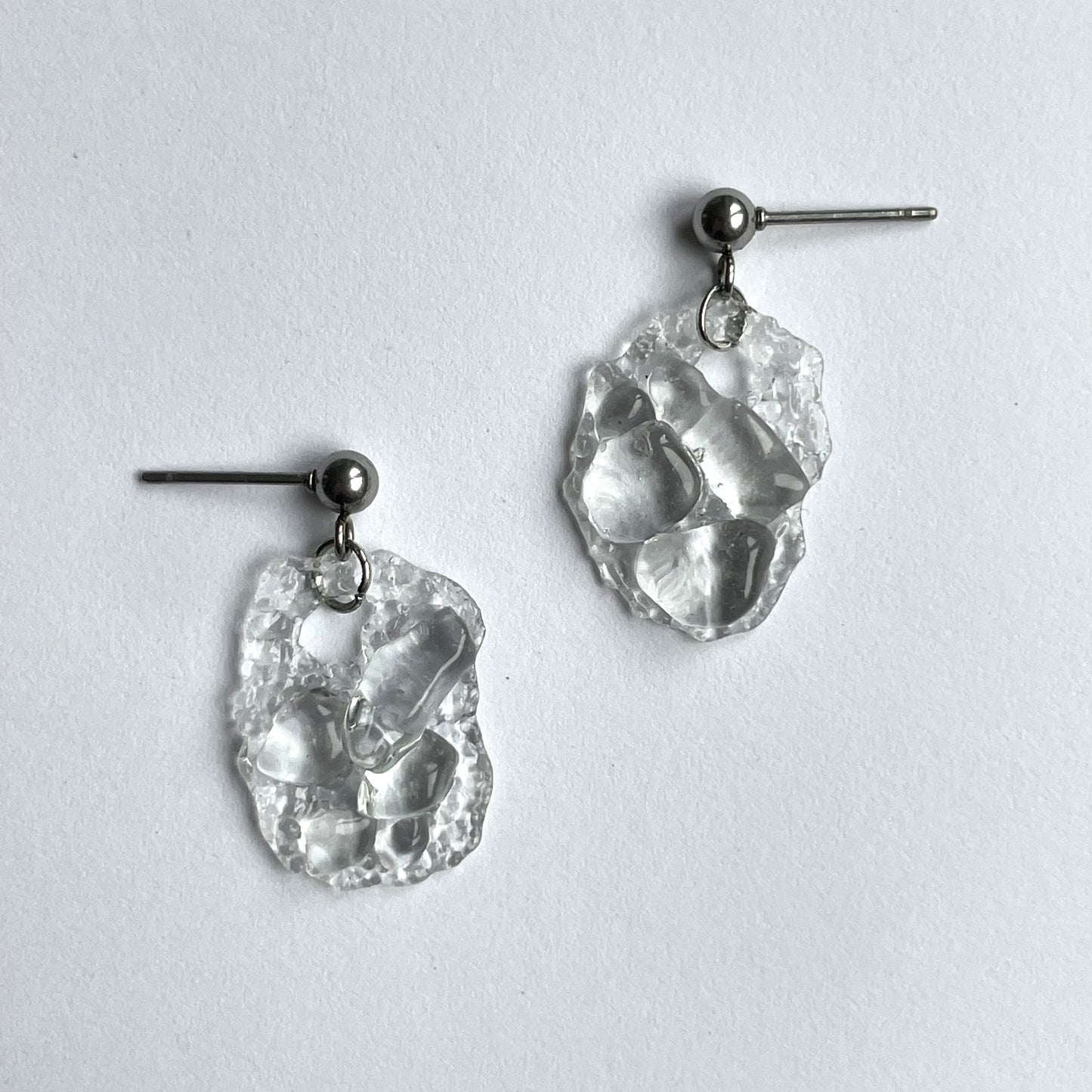 Aurora - uhani iz prozornega stekla